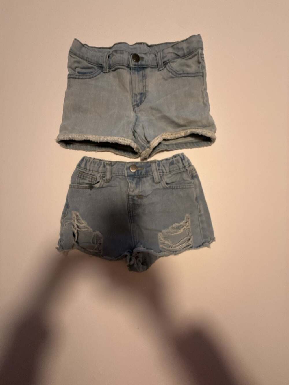 Girls Denim Shorts Bundle, 2 Pairs, Size 7